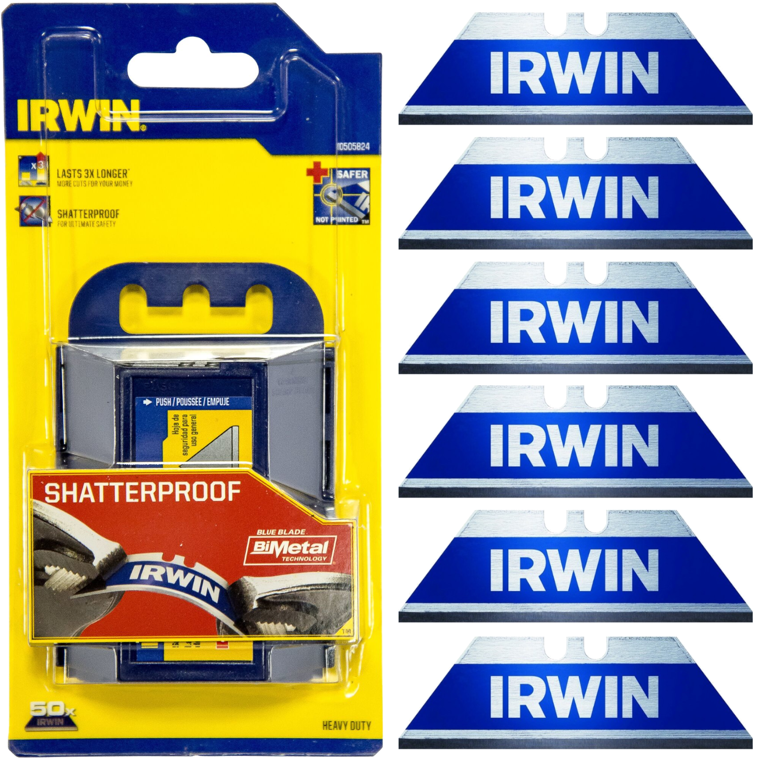 IRWIN Ostrza trapezowe bezpieczne Bi-Metal - 50szt