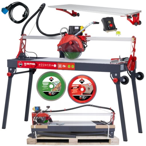 RUBI 56939 Przecinarka elektryczna DC-250 Python 1200 + kabel, tarcza TPI +  zestaw pionujący +  przystawka stołu