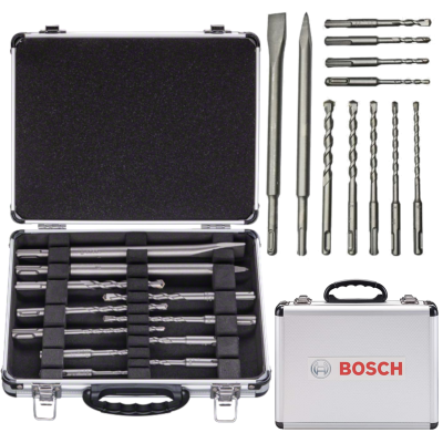 Zestaw wierteł i dłut do betonu w walizce SDS Plus - 11 szt. BOSCH