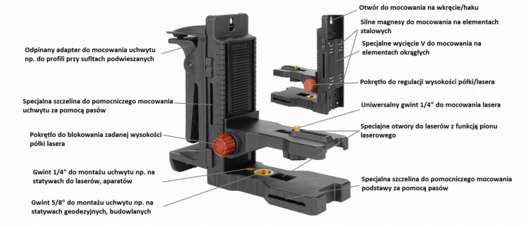 Uchwyt magnetyczny ścienny