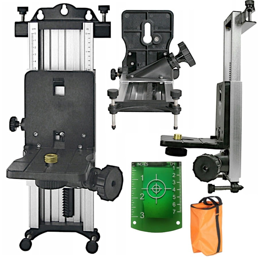 GEO-FENNEL WH1 Uchwyt ścienny 5/8" do niwelatorów laserowych + tarcza zielona