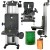 GEO-FENNEL WH1 Uchwyt ścienny 5/8" do niwelatorów laserowych + tarcza zielona