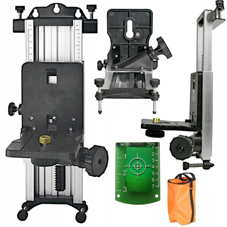 GEO-FENNEL WH1 Uchwyt ścienny 5/8" do niwelatorów laserowych + tarcza zielona