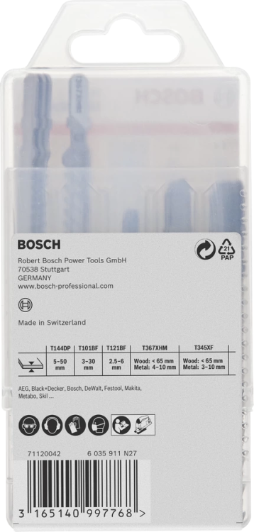 BOSCH 2607011438 Zestaw 15 brzeszczotów do wyrzynarek do wielu materiałów (uchwyt T)
