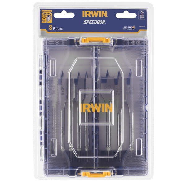 IRWIN IW4041011 Zestaw 8 szt. wierteł płaskich PRO Performance w kasecie Medium Tough Case