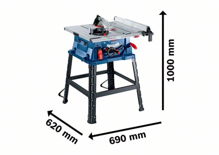 BOSCH GTS 254 Piła stołowa 1800W wymiary