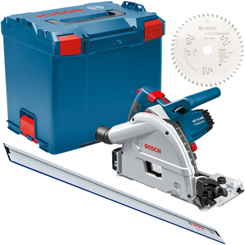 BOSCH 0601675001 Pilarka zagłębiarka 1400W GKT 55 GCE walizka + szyna prowadząca 1,6m