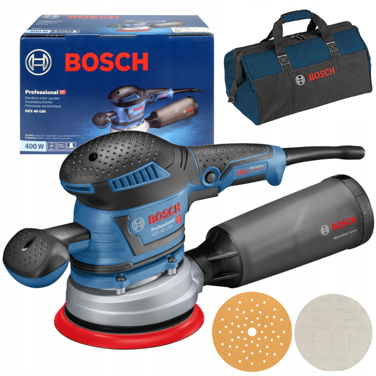 BOSCH GEX 40-150 Szlifierka mimośrodowa 400W 150mm + Torba