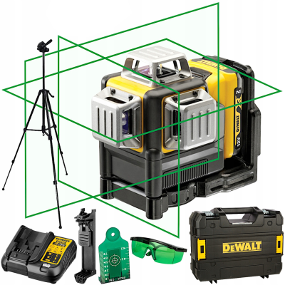DEWALT DCE089D1G Laser samopoziomujący 3x 360° zielony + statyw