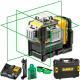 DEWALT DCE089D1G Laser krzyżowy akumulatorowy 10,8V zielony + akcesoria