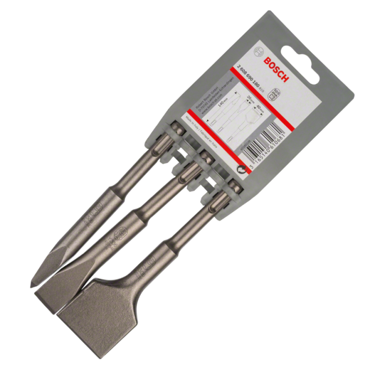 Zestaw dłut krótkich SDS plus 0/20/40mm - 3 elem. BOSCH