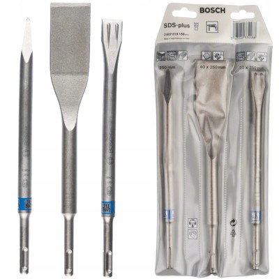 BOSCH 2607019159 Zestaw dłut SDS-Plus do betonu cegły 3szt.