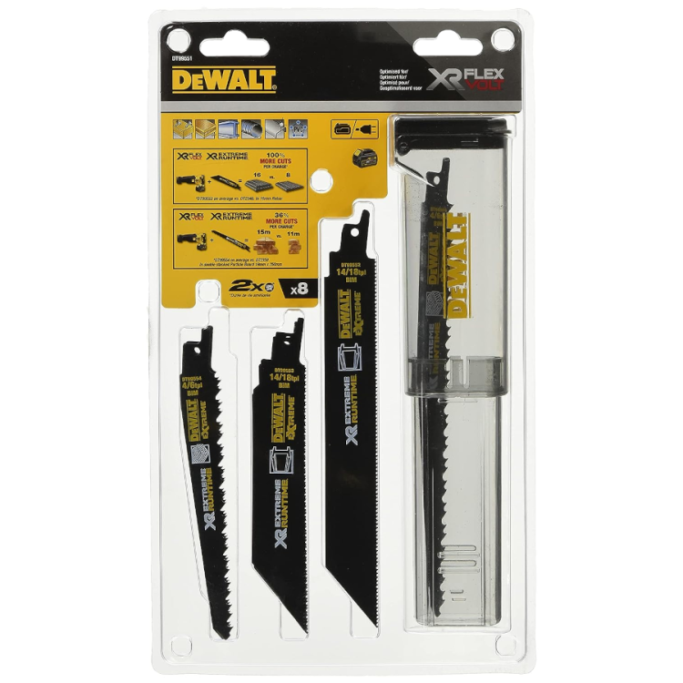 DEWALT DT99551 Zestaw brzeszczotów do pilarek szablastych XR Extreme Runtime - 8 szt. FlexVolt