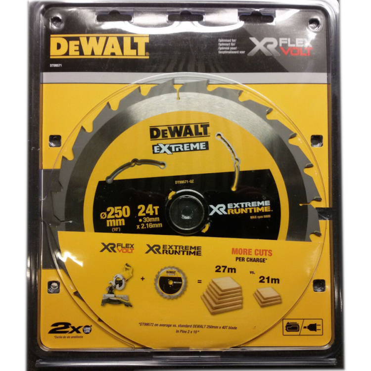 DEWALT Tarcza DT99571 250x30mm 24z EXTREME RUNTIME