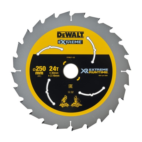 DEWALT Tarcza DT99571 do ukośnicy do drewna 250x30mm 24z