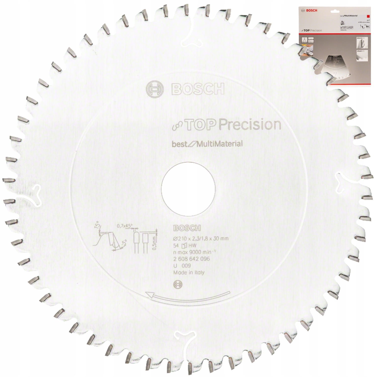BOSCH Tarcza piła widiowa 210 54 Z MULTI MATERIAL 2608642096