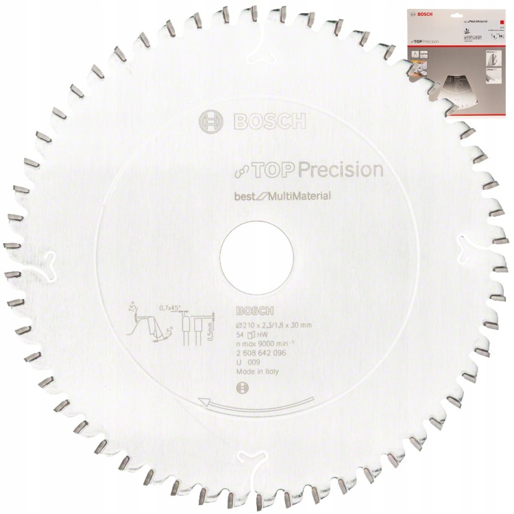 BOSCH Tarcza piła widiowa 210 54 Z MULTI MATERIAL 2608642096