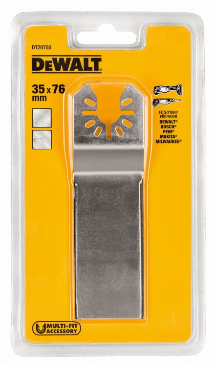 DEWALT DT20750 Brzeszczot prostokątny do skrobania krawędzi np. silikonu 35 x 76mm