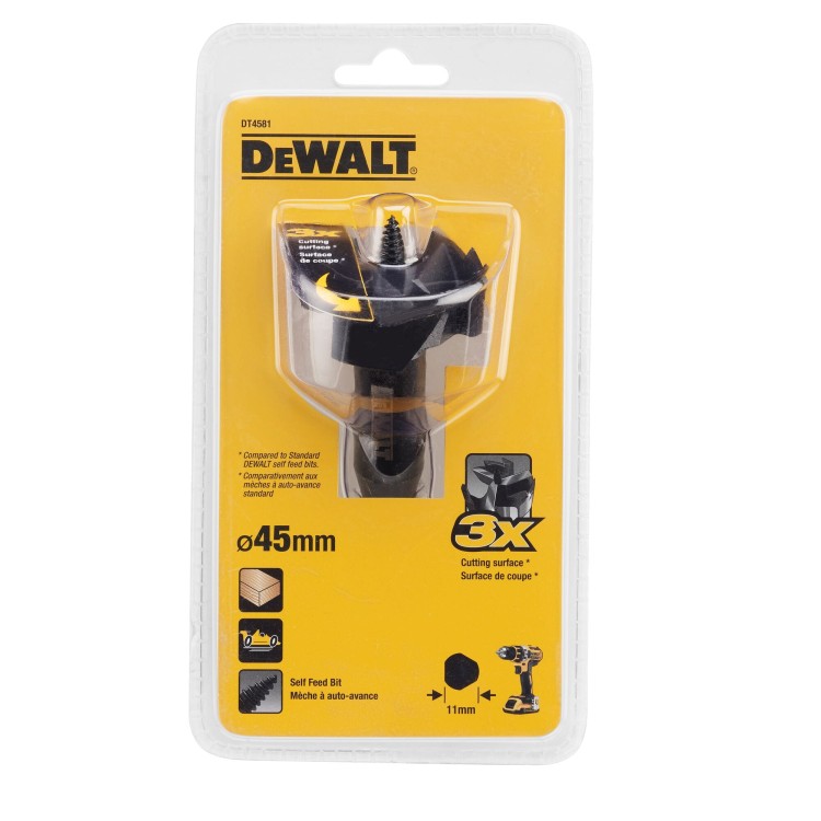 DEWALT DT4581 Samowiercące wiertło puszkowe SEDNIK do drewna 45mm