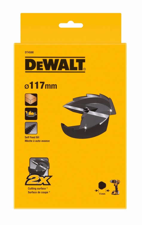 DEWALT DT4590 Samowiercące wiertło puszkowe SEDNIK do drewna 117mm