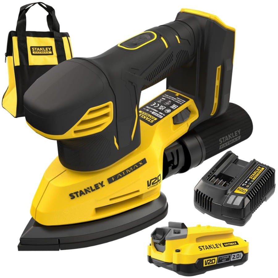 STANLEY SFMCW221D1S Szlifierka oscylacyjna 18V V20 aku 2.0Ah, ładowarka