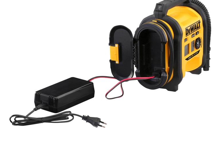 DEWALT DCC018N Kompresor 12V, 230V, 18V, 11bar,"body"+ N557515 Zasilacz 230V z przewodem do kompresora DCC018