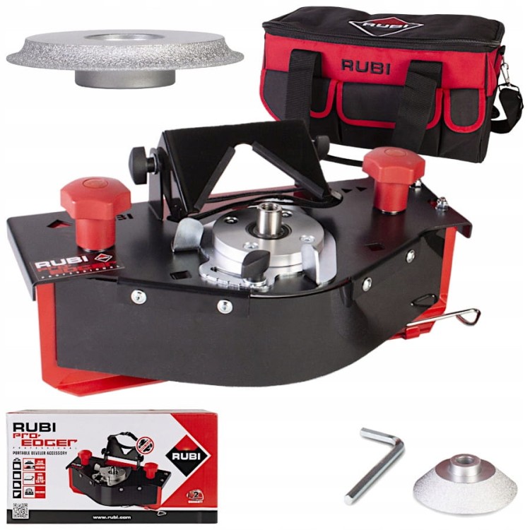 PRO-EDGER urządzenie do ukosowania RUBI + Frez diamentowy drobnoziarnisty R5 RUBI