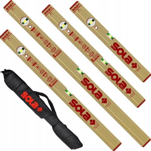 SOLA Zestaw poziomic aluminiowych AZ 40, 80, 120, 200cm + pokrowiec