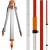 ATS-5 Statyw aluminiowy 97-165cm 5/8" do niwelatora + Łata 2.4m