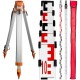 ATS-5 Statyw aluminiowy 97-165cm 5/8" do niwelatora + Łata 7m