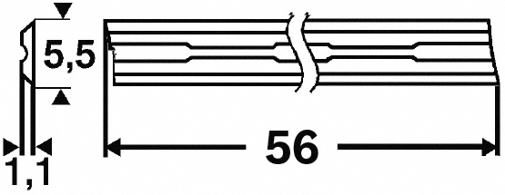 Noże do strugów 56mm z węglika wolframu do GHO 12V-20 - 2 szt. BOSCH