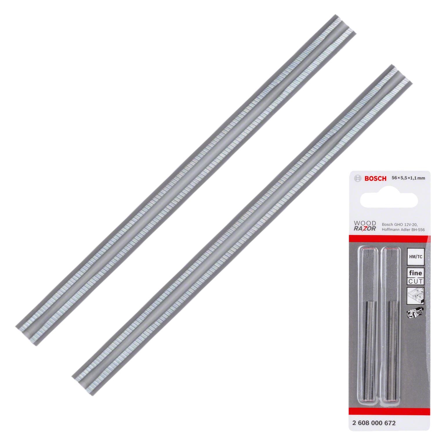 BOSCH Noże ostrze 56mm do strugów GHO 12V-20 2szt.