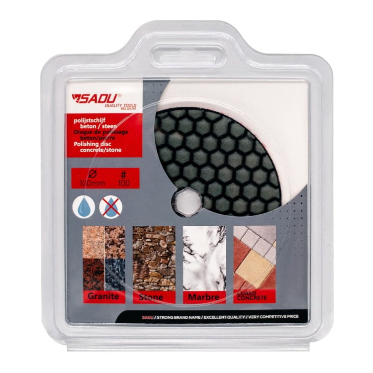 SADU 114201B Dysk polerski diamentowy , na rzep 100mm, GR.100