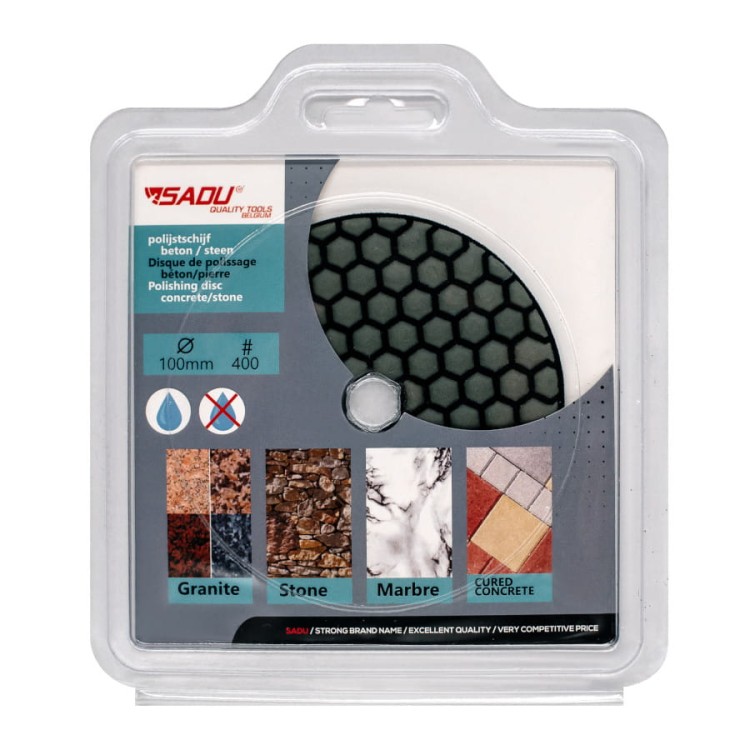 SADU 114203B Dysk polerski diamentowy , na rzep 100mm, GR.400