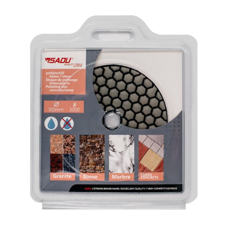 SADU 114207B Dysk polerski diamentowy , na rzep 100mm, GR.3000