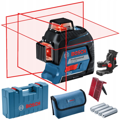 GLL 3-80 Laser krzyżowy BOSCH NIEBIESKI + Uchwyt BM1