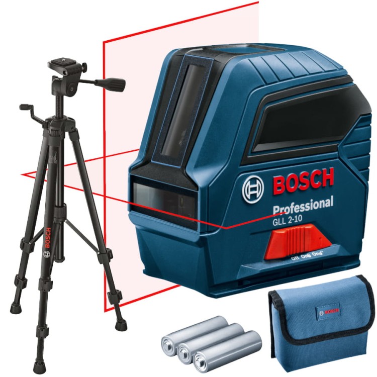Bosch GLL 2-10 Laser krzyżowy + statyw Bosch BT-150