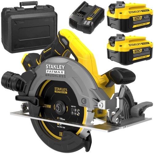 STANLEY SFMCS550M2K Pilarka tarczowa 18V 190mm FatMax V20 2x 4.0Ah