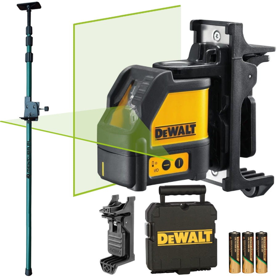 DEWALT DW088CG Laser krzyżowy zielony + tyczka GT320