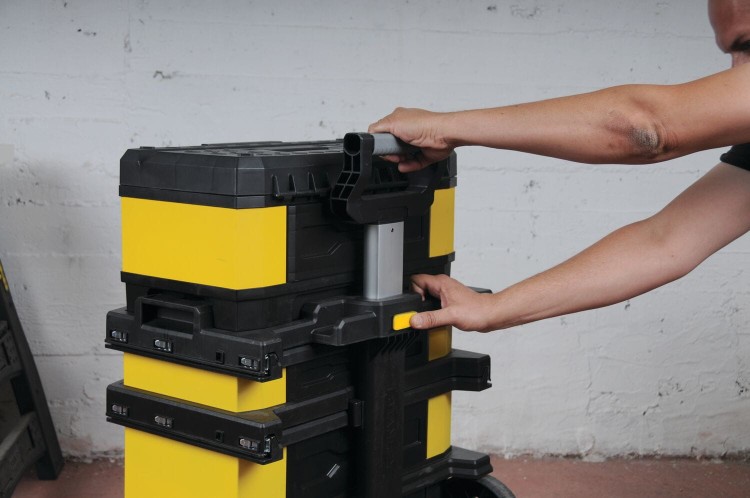 Stanley 1-95-621 Ruchomy warsztat na kółkach 3-częściowy metal-plastik żółty