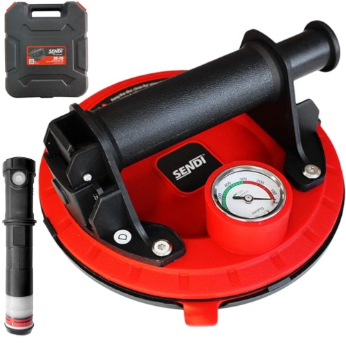 SENDI SC-20 S Przyssawka próżniowa z manometrem silikonowa + P617 Elektroniczna pompka-tłok do przyssawek