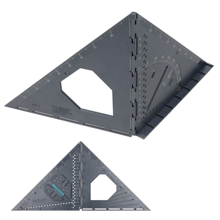 Wolfcraft 5219000 Kątownik japoński pomiarowo traserski 3D PRO VARIO