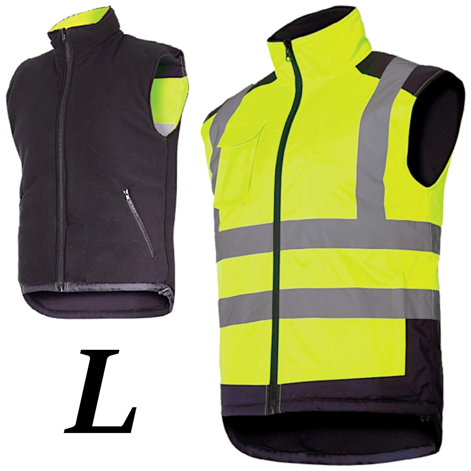 LAHTI PRO L4131303 Kamizelka ostrzegawcza ocieplana dwustronnie roz. L