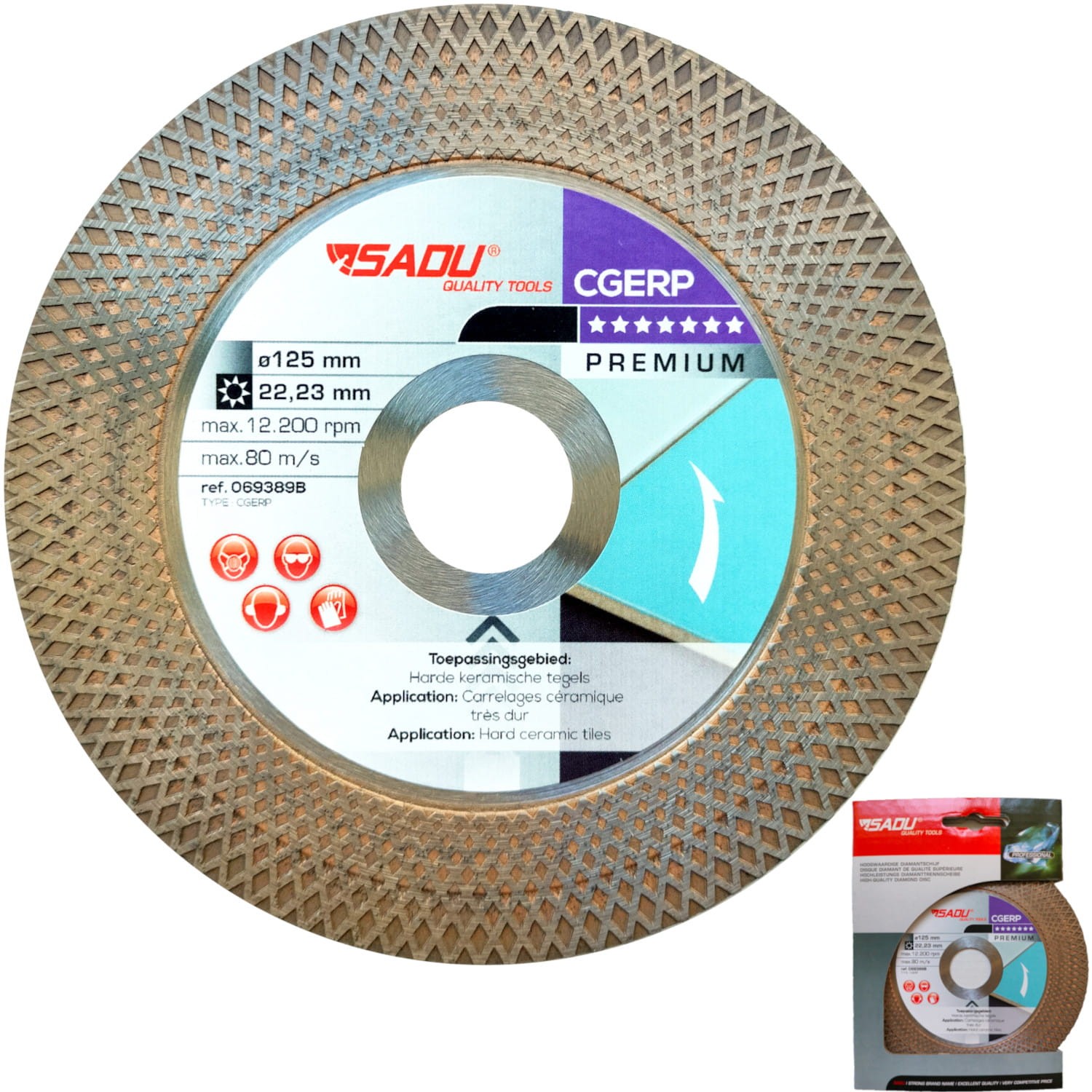 SADU 069389B Tarcza diamentowa CGERP 125mm x 22.23mm