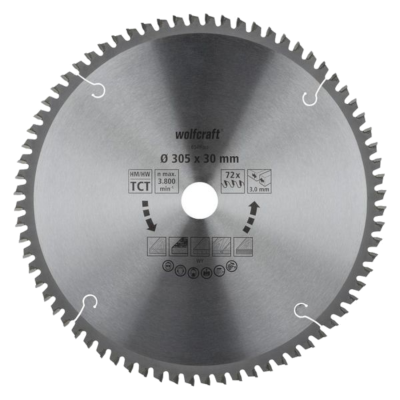 WOLFCRAFT 6549000 Tarcza do drewna 305 x 30 x 3mm 72 zęby, seria pomarańczowa