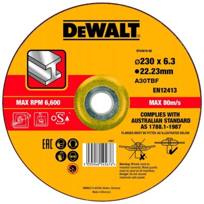 Tarcza szlifierska DEWALT DT43919