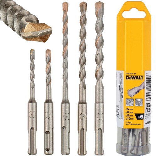 DEWALT DT60301 Zestaw wierteł udarowych do betonu SDS-plus 5-10mm 5szt.