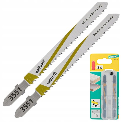 WOLFCRAFT 3551000 Brzeszczoty do wyrzynarki do drewna MDF paneli 100mm