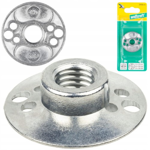 WOLFCRAFT 2456000 Nakrętka kołnierzowa M14 do szlifierek kątowych
