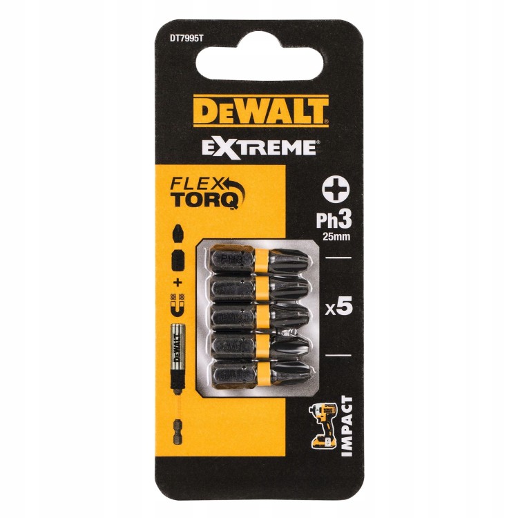 Końcówki wkrętarskie DeWalt DT7995T